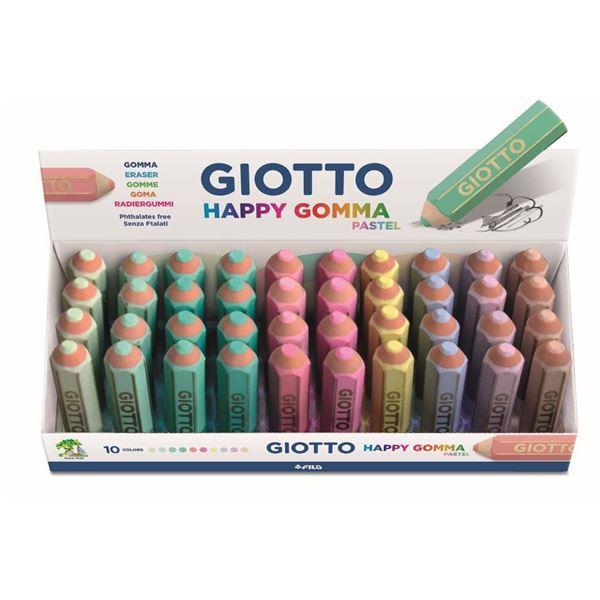 GIOTTO 23400 ESPOSITORE HAPPY GOMMA PASTEL GOMMA A …